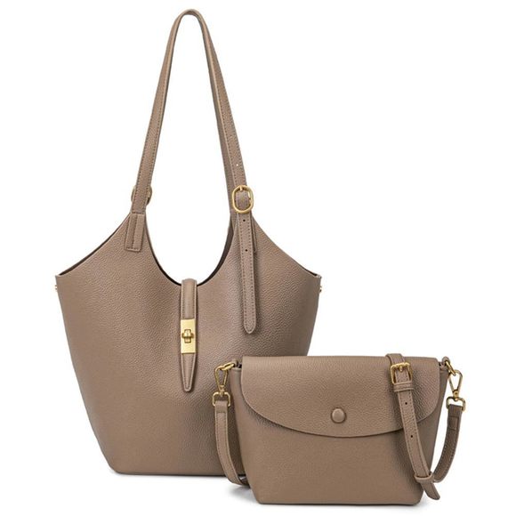 2 Pcs Slouchy Bucket Bag Trendy Pu Leather Hobo Bags Underarm Shoulder :] - Picture 1 of 7